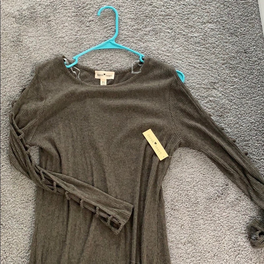 XL dark green dress